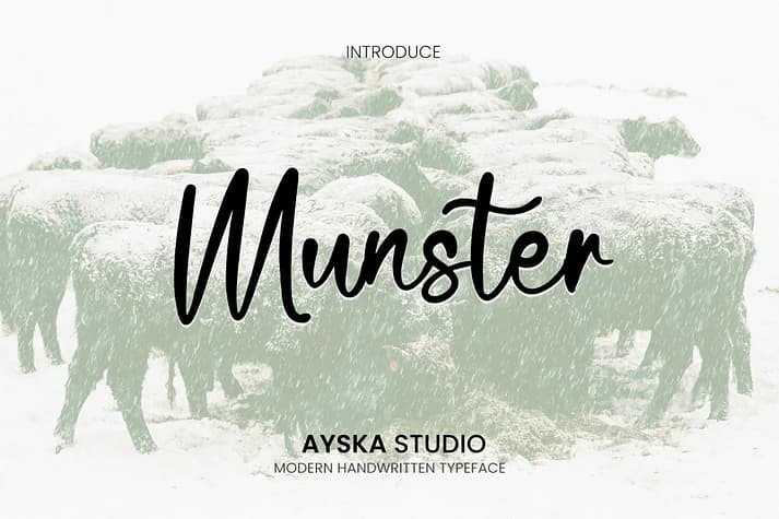 Munster by Ayska — Script Handwritten Font