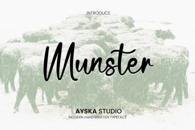 Munster by Ayska — Script Handwritten Font — thumbnail 1
