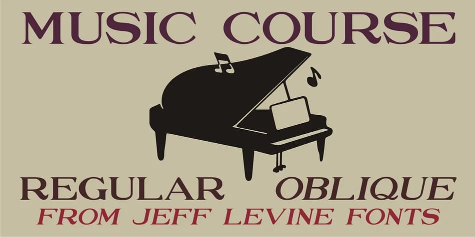 MUSIC COURSE JNL by Jeff Levine Fonts — Decorative Font