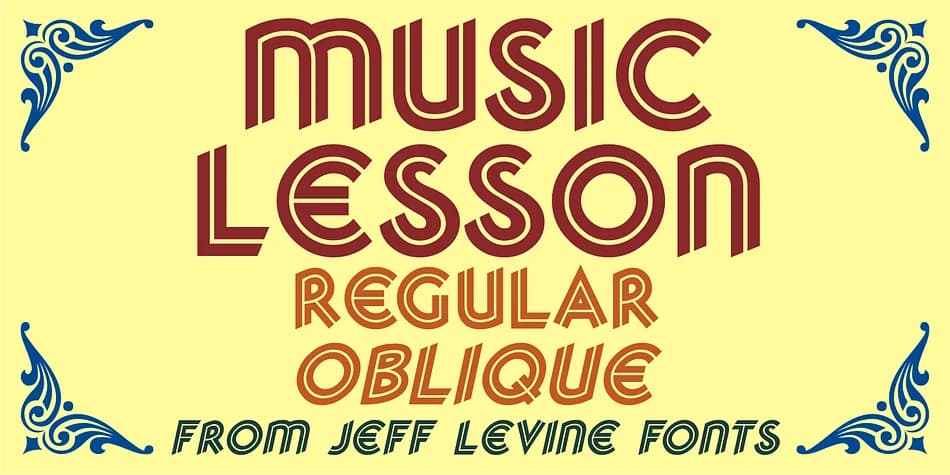 MUSIC LESSON JNL by Jeff Levine Fonts — Decorative Font