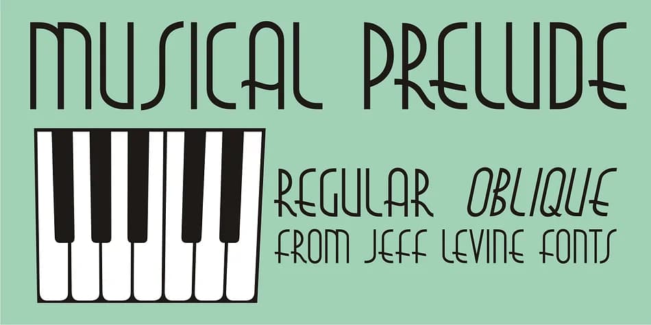 MUSICAL PRELUDE JNL by Jeff Levine Fonts — Decorative Font