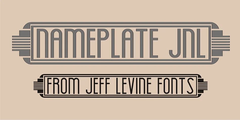Nameplate JNL by Jeff Levine Fonts — Decorative Font