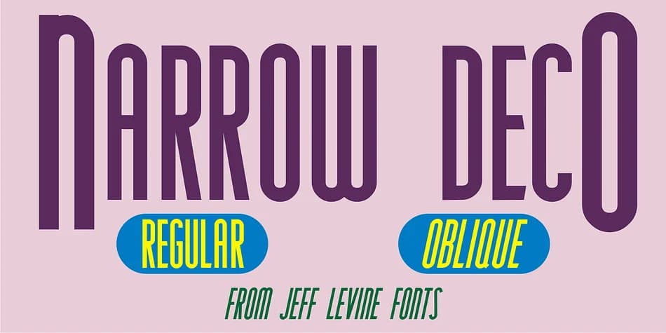 NARROW DECO JNL by Jeff Levine Fonts — Decorative Font