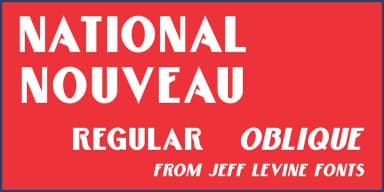 NATIONAL NOUVEAU JNL by Jeff Levine Fonts — Decorative Font — thumbnail 1