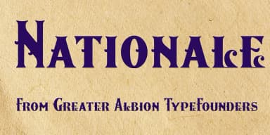Nationale by Greater Albion Typefounders — Decorative Font — thumbnail 2