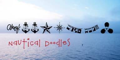 Nautical Doodles by Outside the Line — Dingbats Font — thumbnail 1