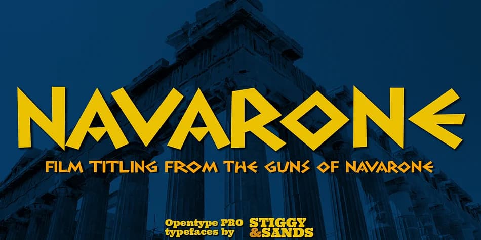 NAVARONE by Stiggy & Sands — Display Font