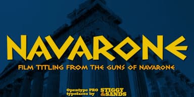 NAVARONE by Stiggy & Sands — Display Font — thumbnail 1