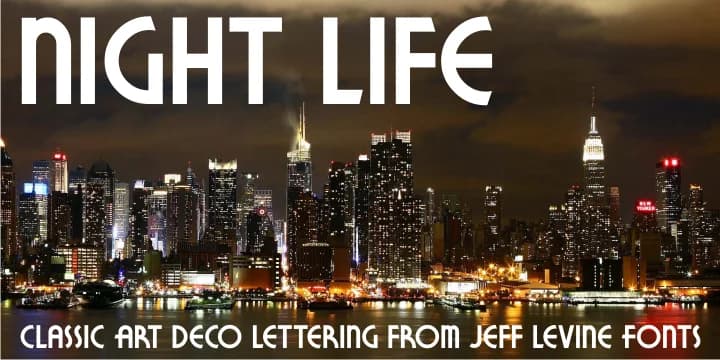 Night Life JNL by Jeff Levine Fonts — Decorative Font