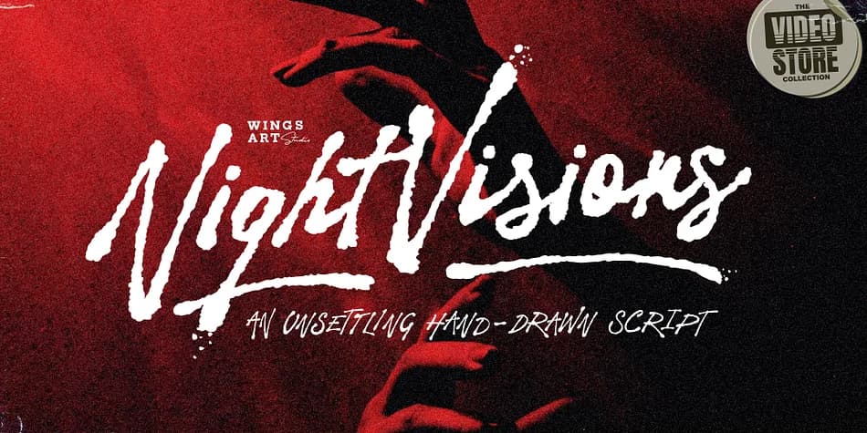 Night Visions by Wingsart Studio — Script Handwritten Font
