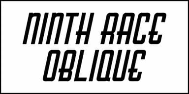 NINTH RACE JNL by Jeff Levine Fonts — Decorative Font — thumbnail 4