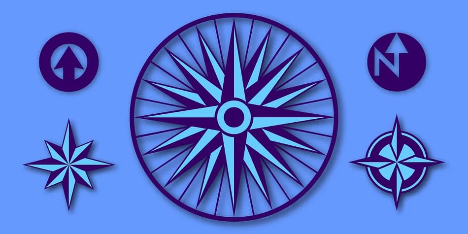 North Arrow Assortment by Gerald Gallo Fonts — Dingbats Font