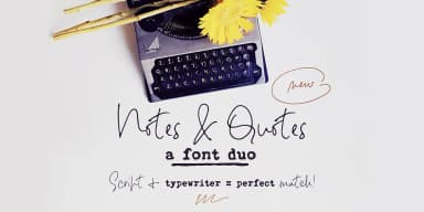 Notes And Quotes Font Duo by Ana's Fonts — Dingbats Font — thumbnail 1