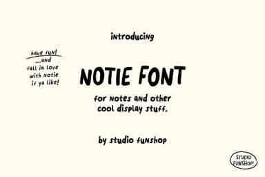 Notie by Studio Funshop — Display Font — thumbnail 1