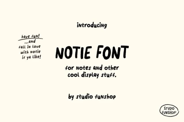 Notie by Studio Funshop — Display Font