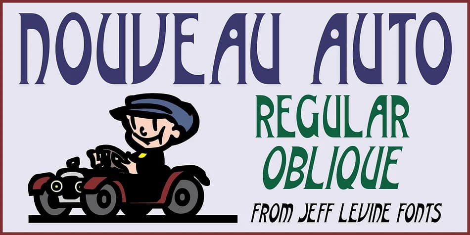 NOUVEAU AUTO JNL by Jeff Levine Fonts — Decorative Font