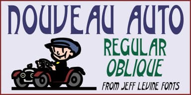 NOUVEAU AUTO JNL by Jeff Levine Fonts — Decorative Font — thumbnail 1