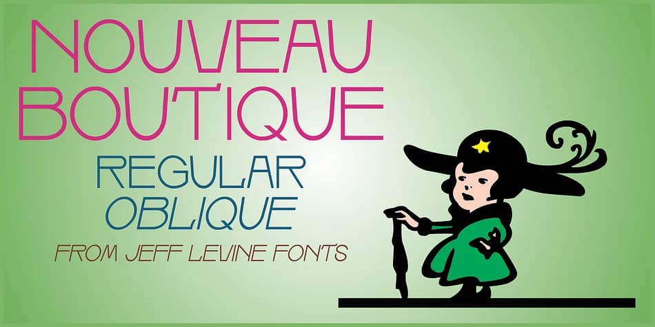NOUVEAU BOUTIQUE JNL by Jeff Levine Fonts — Decorative Font