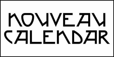 NOUVEAU CALENDAR JNL by Jeff Levine Fonts — Decorative Font — thumbnail 2