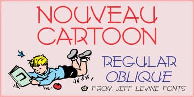 NOUVEAU CARTOON JNL by Jeff Levine Fonts — Decorative Font — thumbnail 1