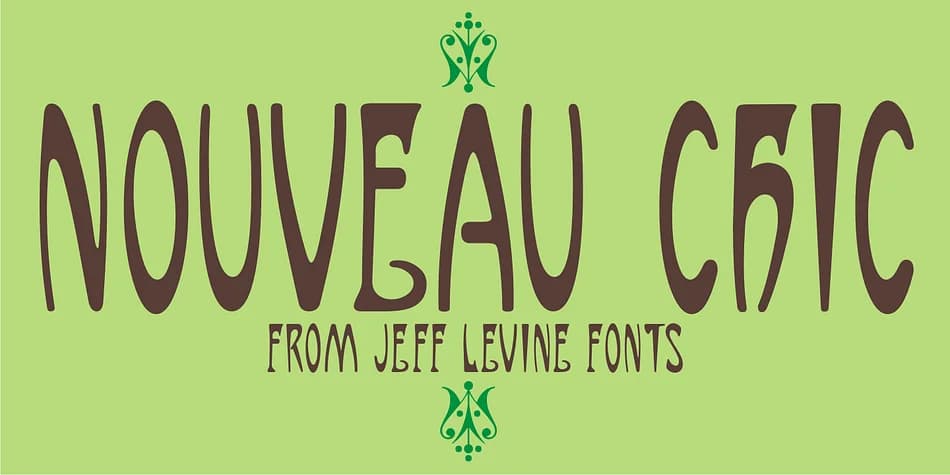 NOUVEAU CHIC JNL by Jeff Levine Fonts — Decorative Font
