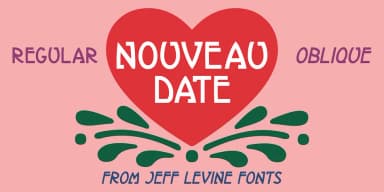 NOUVEAU DATE JNL by Jeff Levine Fonts — Decorative Font — thumbnail 1