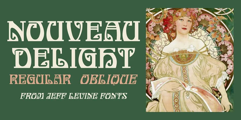 Nouveau Delight JNL by Jeff Levine Fonts — Decorative Font