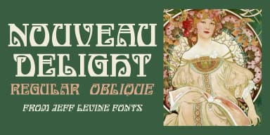 Nouveau Delight JNL by Jeff Levine Fonts — Decorative Font — thumbnail 1