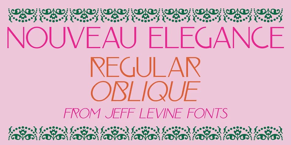 NOUVEAU ELEGANCE JNL by Jeff Levine Fonts — Decorative Font