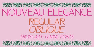 NOUVEAU ELEGANCE JNL by Jeff Levine Fonts — Decorative Font — thumbnail 1