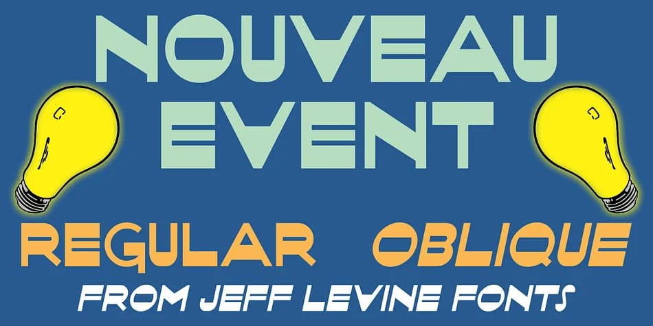 NOUVEAU EVENT JNL by Jeff Levine Fonts — Decorative Font