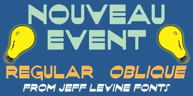 NOUVEAU EVENT JNL by Jeff Levine Fonts — Decorative Font — thumbnail 1