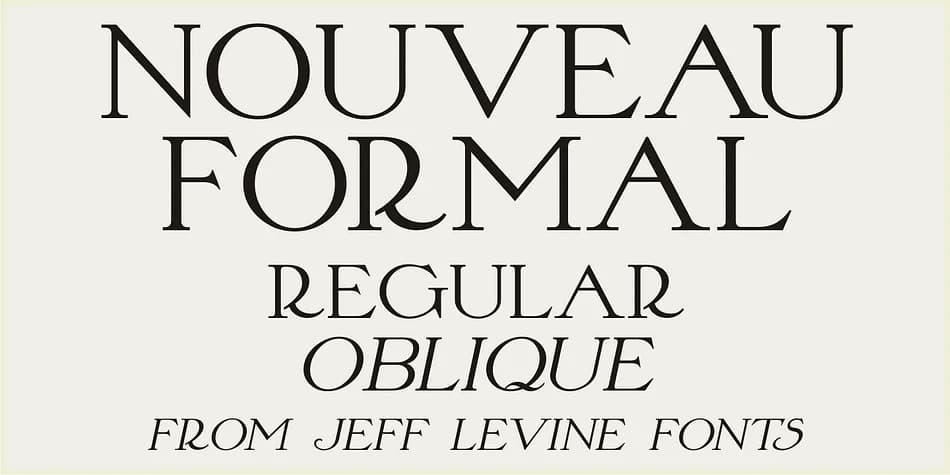 NOUVEAU FORMAL JNL by Jeff Levine Fonts — Decorative Font
