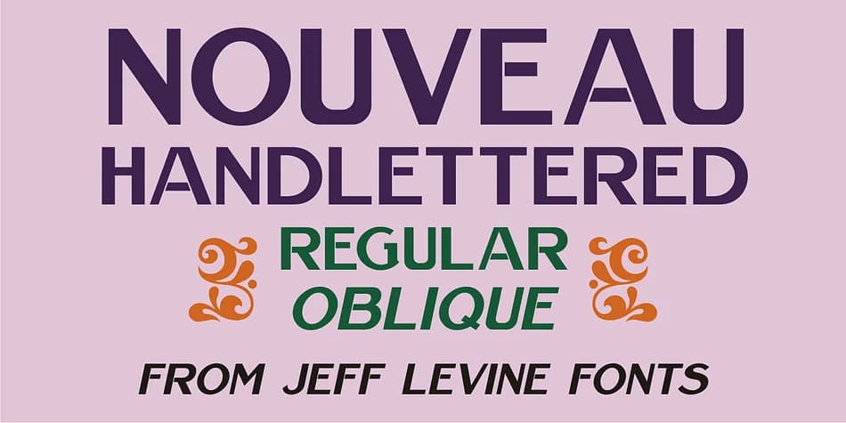 NOUVEAU HANDLETTERED JNL by Jeff Levine Fonts — Decorative Font
