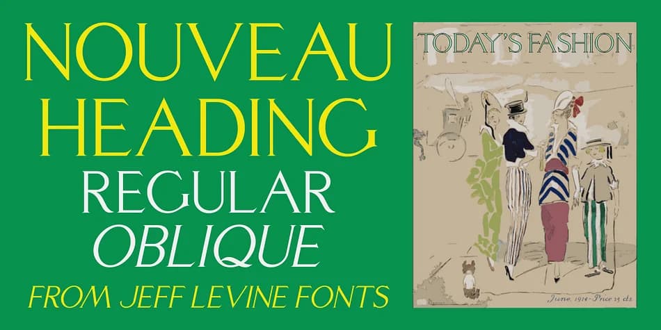 NOUVEAU HEADING JNL by Jeff Levine Fonts — Decorative Font