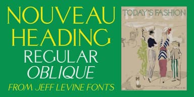 NOUVEAU HEADING JNL by Jeff Levine Fonts — Decorative Font — thumbnail 1