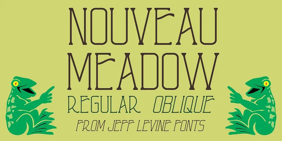 NOUVEAU MEADOW JNL by Jeff Levine Fonts — Decorative Font