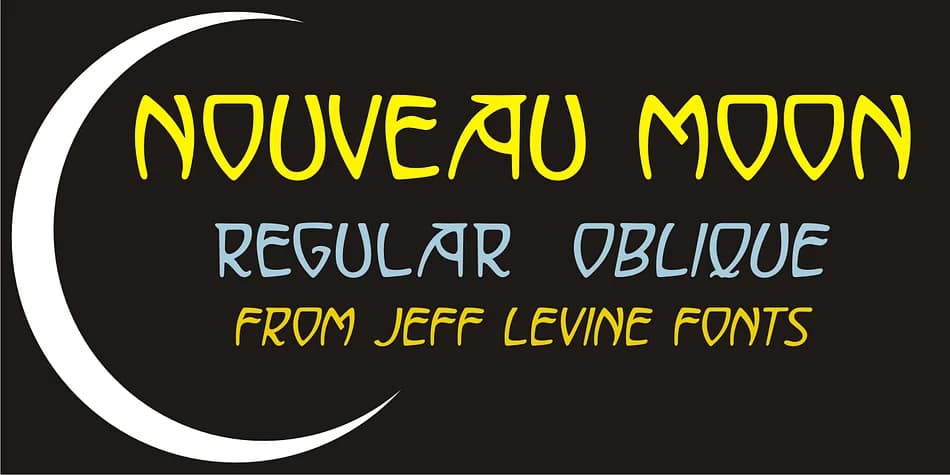 NOUVEAU MOON JNL by Jeff Levine Fonts — Decorative Font
