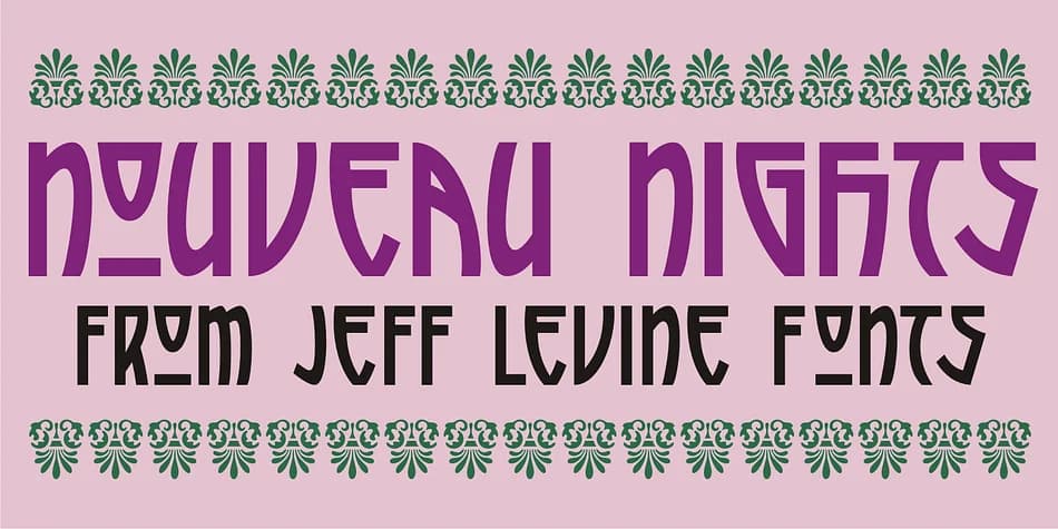 NOUVEAU NIGHTS JNL by Jeff Levine Fonts — Decorative Font
