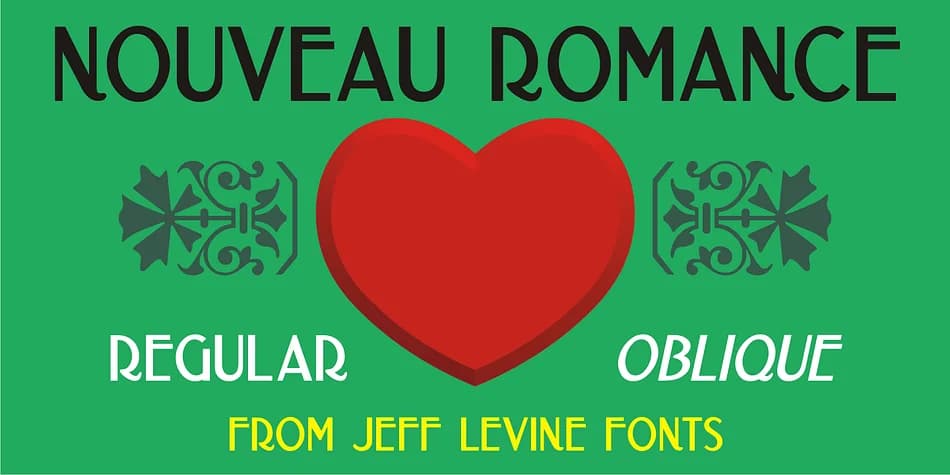 NOUVEAU ROMANCE JNL by Jeff Levine Fonts — Decorative Font