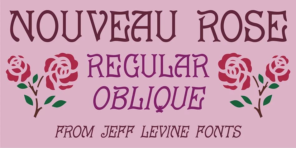 NOUVEAU ROSE JNL by Jeff Levine Fonts — Decorative Font