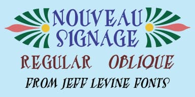 NOUVEAU SIGNAGE JNL by Jeff Levine Fonts — Decorative Font — thumbnail 1