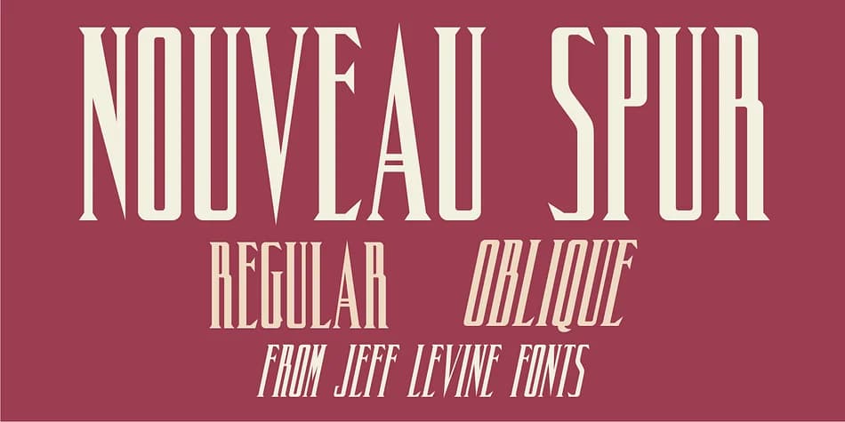 NOUVEAU SPUR JNL by Jeff Levine Fonts — Decorative Font