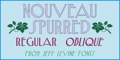 NOUVEAU SPURRED JNL by Jeff Levine Fonts — Decorative Font — thumbnail 1