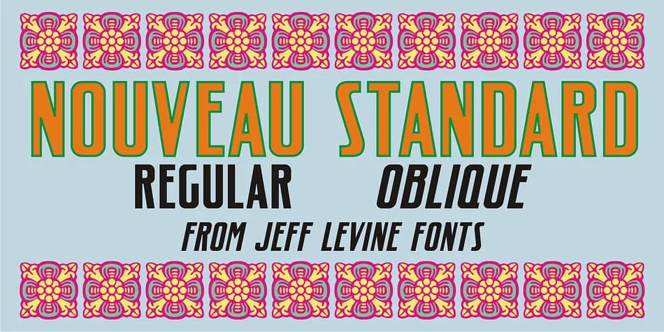 NOUVEAU STANDARD JNL by Jeff Levine Fonts — Decorative Font