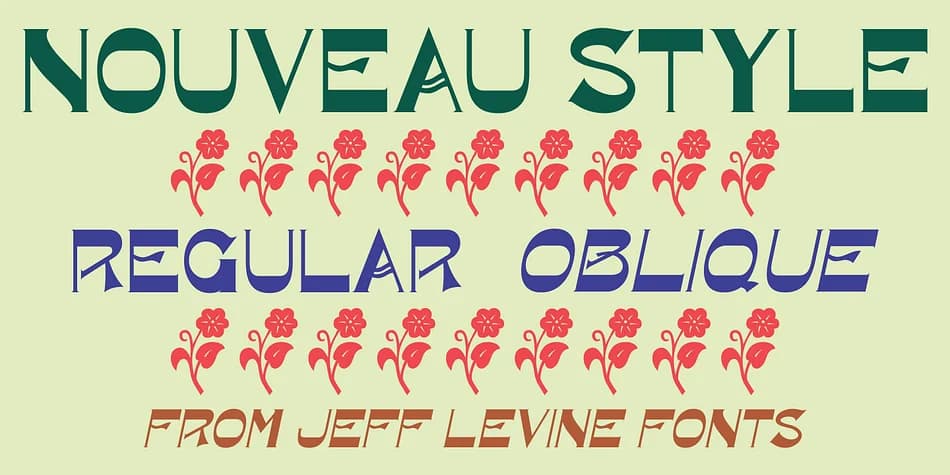 NOUVEAU STYLE JNL by Jeff Levine Fonts — Decorative Font
