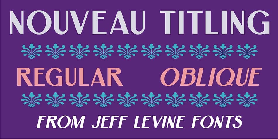 NOUVEAU TITLING JNL by Jeff Levine Fonts — Decorative Font