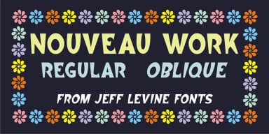NOUVEAU WORK JNL by Jeff Levine Fonts — Decorative Font — thumbnail 1