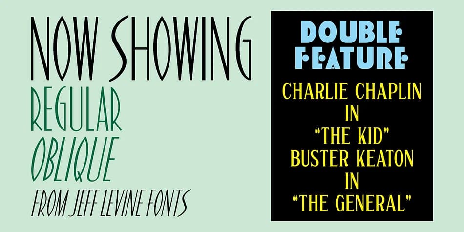 NOW SHOWING JNL by Jeff Levine Fonts — Decorative Font