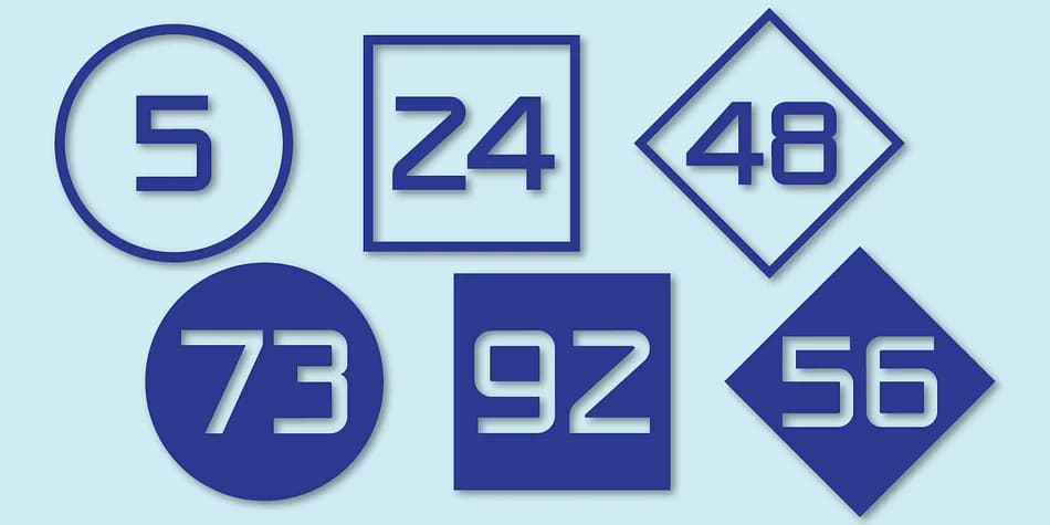 Numbers Style One by Gerald Gallo Fonts — Dingbats Font